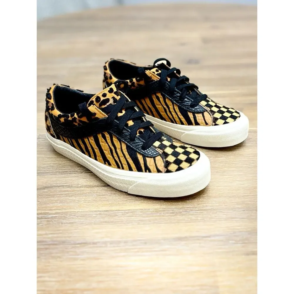 Vans X Billy's Bold NI Skate Shoes Mens 5.5 Womens 7.0 Wild Animals Mixed Media